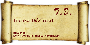 Trenka Dániel névjegykártya