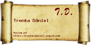 Trenka Dániel névjegykártya